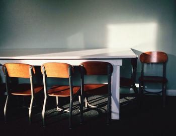 Empty chairs and tables