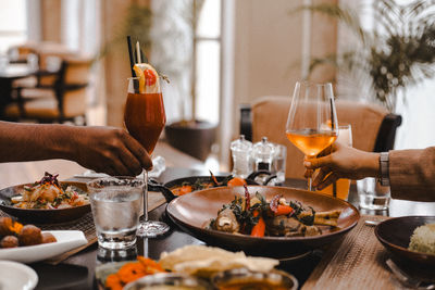Close-up of food on table