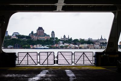 View of bridge over river