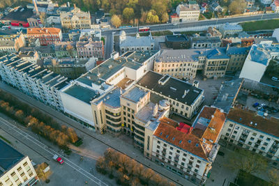 High angle view of cityscape