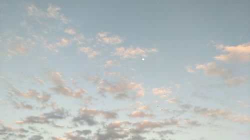 Low angle view of sky at sunset