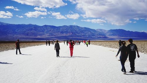 Tourists enjoying on mountain