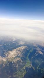 Aerial view of dramatic landscape