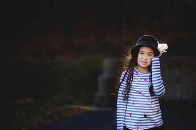 Portrait of cute girl