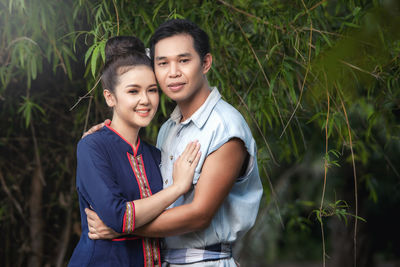 Portrait of a smiling young couple