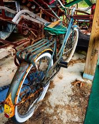 Abandoned bicycle wheel