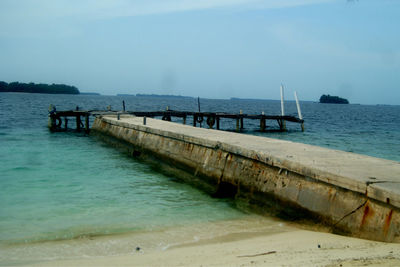 Pier on sea