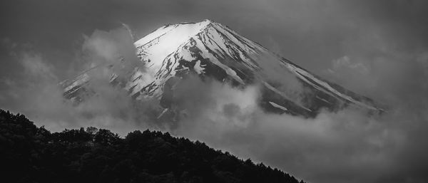 Low angle view of mountain against sky