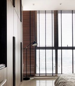 Closed door of building