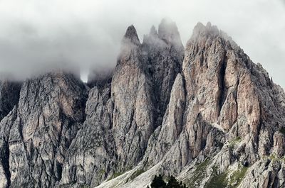 Low angle view of mountain against sky