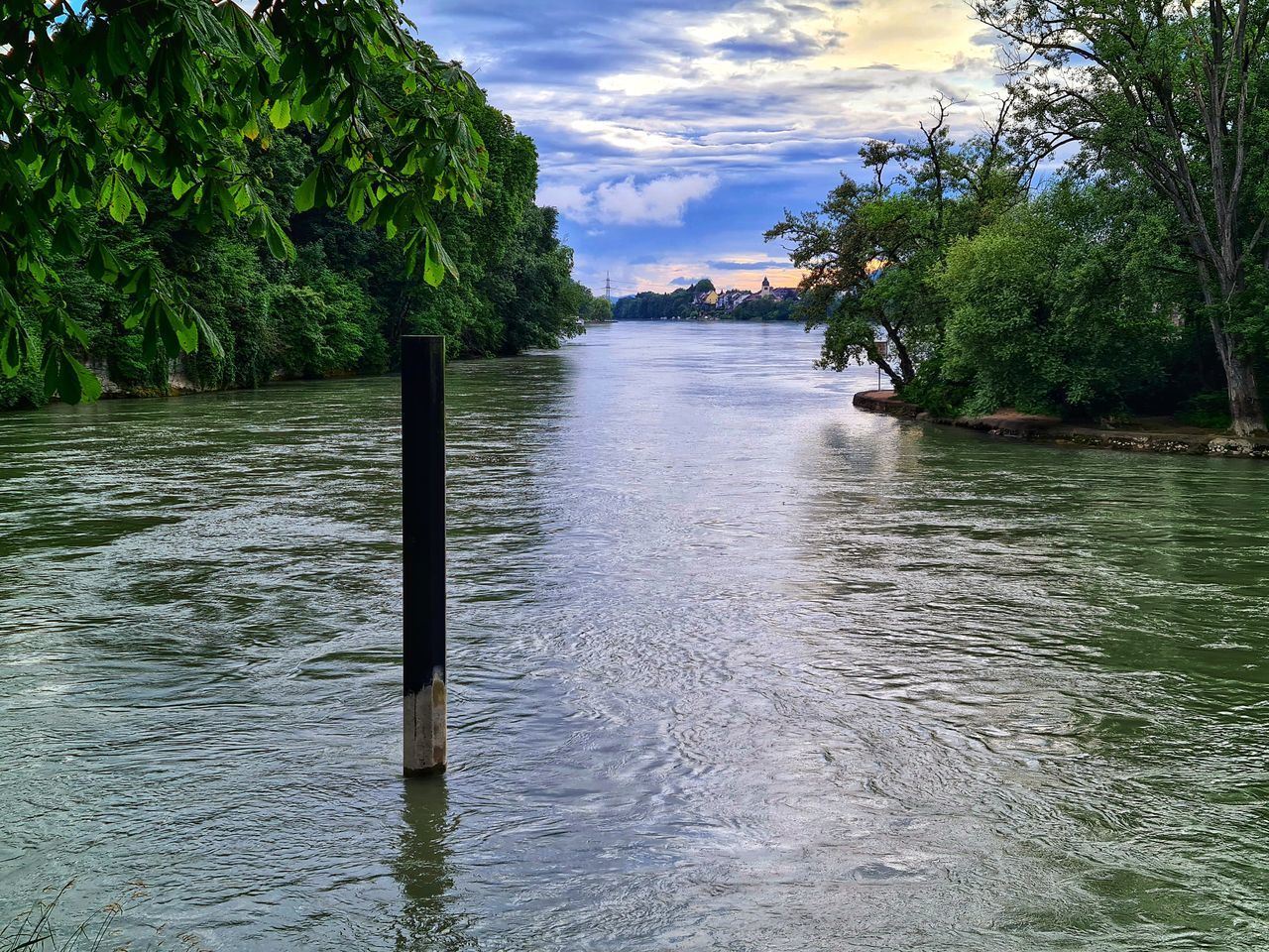 water, river, tree, plant, nature, beauty in nature, sky, scenics - nature, cloud, body of water, tranquility, environment, no people, land, outdoors, tranquil scene, day, tropical climate, rippled, travel destinations, waterfront, landscape, travel, flood, non-urban scene, green, idyllic, waterway, beach, palm tree, tourism, growth, shore, reflection