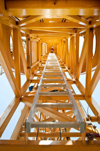 Low angle view of illuminated ceiling