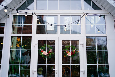 Glass window of building