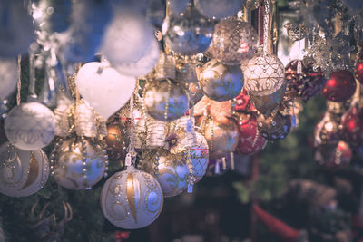 Close-up of illuminated christmas decoration