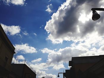 Low angle view of buildings against sky