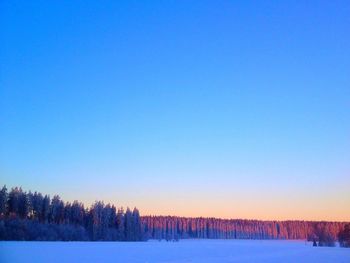 Scenic view of snow covered landscape