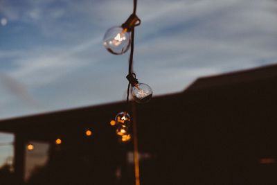 Close-up of lamp post