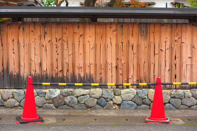 Fire hydrant against wall