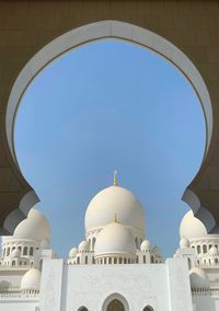 Low angle view of a building against clear sky