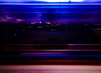 Defocused image of illuminated lights