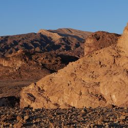 Scenic view of mountains against clear sky