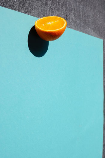 Close-up high angle view of orange