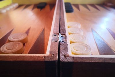 High angle view of pencil on table