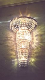 Close-up of illuminated lamp