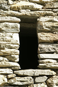 Close-up of stone wall