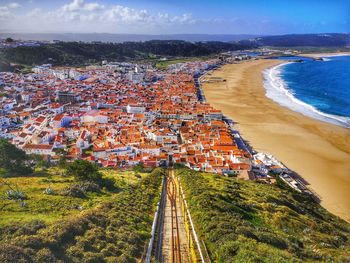 High view from ascensor da nazare