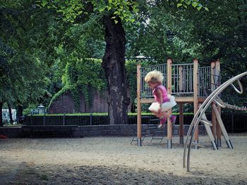People playing in park