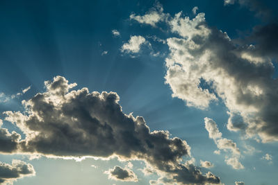 Low angle view of clouds in sky