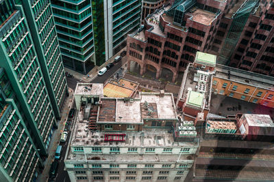 Low angle view of buildings in city