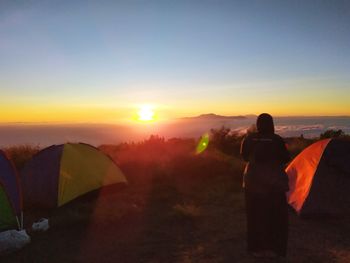 Feeling fresh on the top of mountain