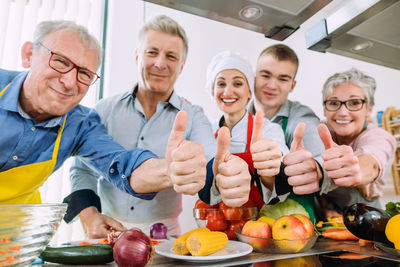 Group of people having food