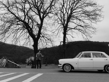 Cars on street