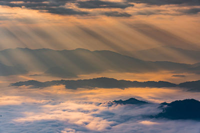 Scenic view of cloudscape during sunset