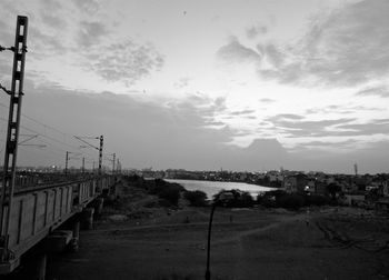 Road against cloudy sky