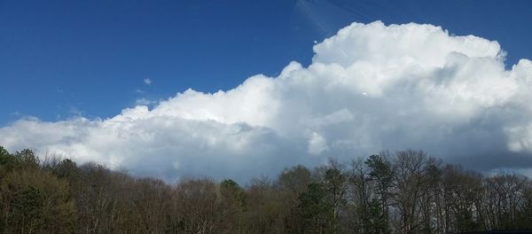 Scenic view of landscape against cloudy sky