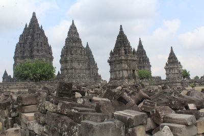 Stupas of building against sky