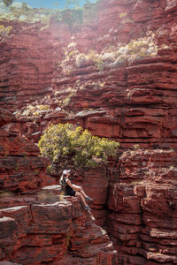 Rock formations on mountain