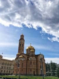 Low angle view of building against sky