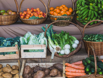 Organic food street market