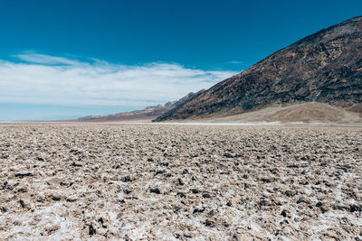 Scenic view of desert against sky