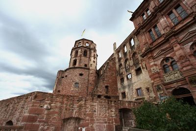 Low angle view of historical building against sky