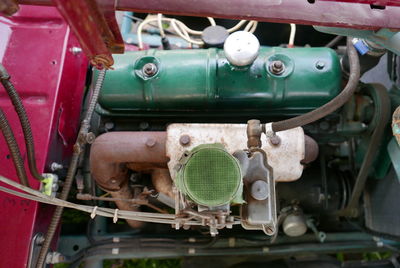 Close-up of engines