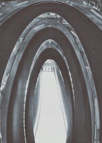 Directly below shot of spiral staircase of building