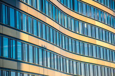 Full frame shot of modern glass building