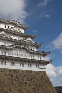 Low angle view of traditional building against sky