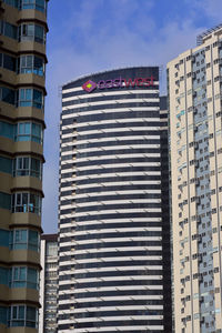 Low angle view of buildings against sky